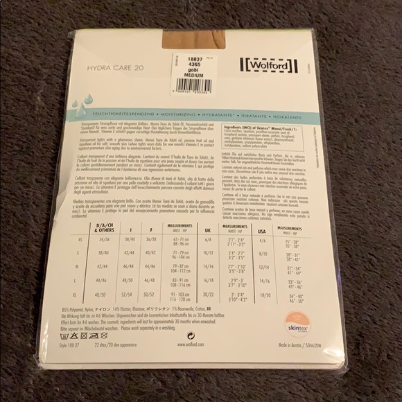 New Wolford Hydra Care 20 Tights - Gobi Size M - Picture 2 of 3